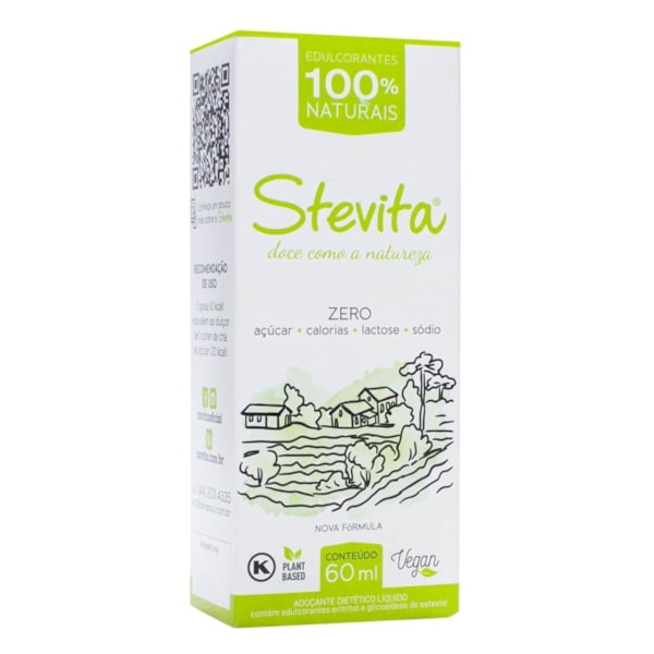 Adoçante De Stevia Líquido 60ml Stevita