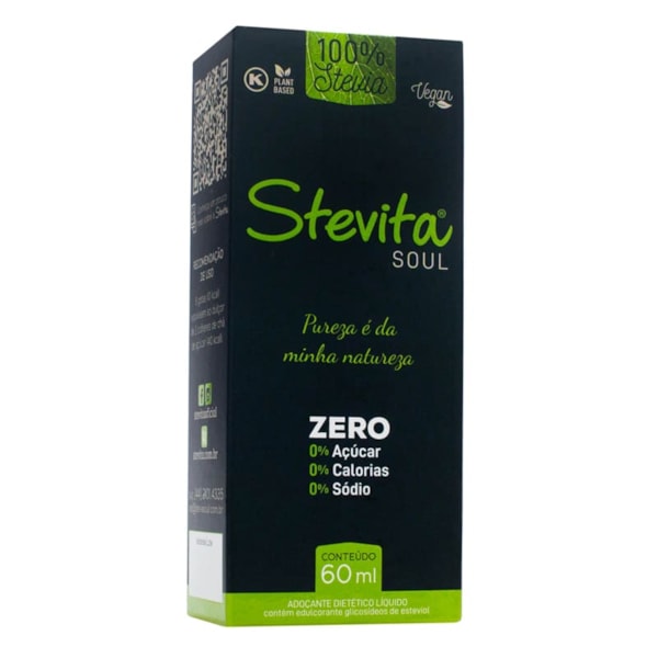 Adoçante De Stevia Soul Líquido 60ml Stevita