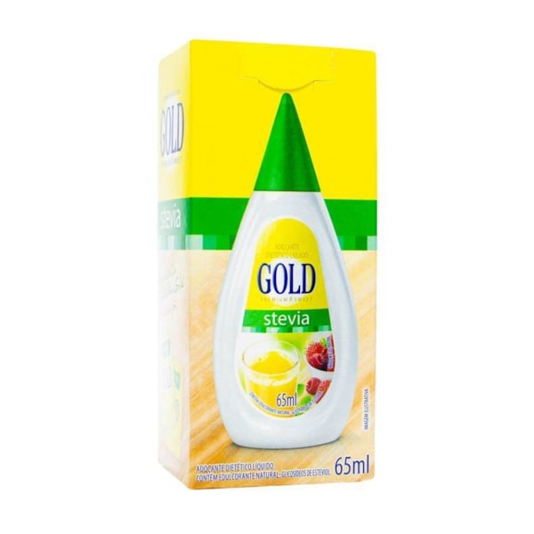 Adoçante Dietético Líquido Stévia 65ml Gold