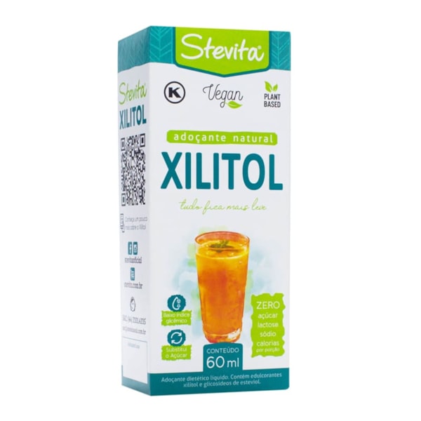 Adoçante Xilitol + Stevia 60ml Stevita