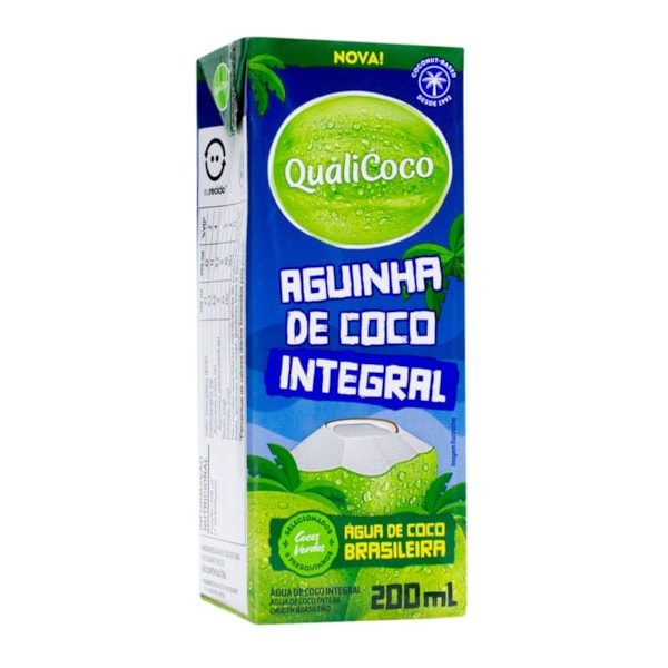 Aguinha De Coco Integral 200ml Qualicoco