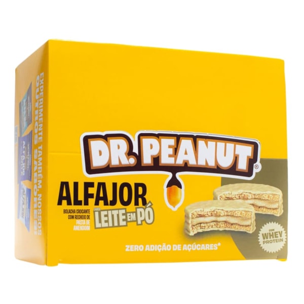 Alfajor Proteico Sabor Leite Em Pó Display 12X55g Dr Peanut