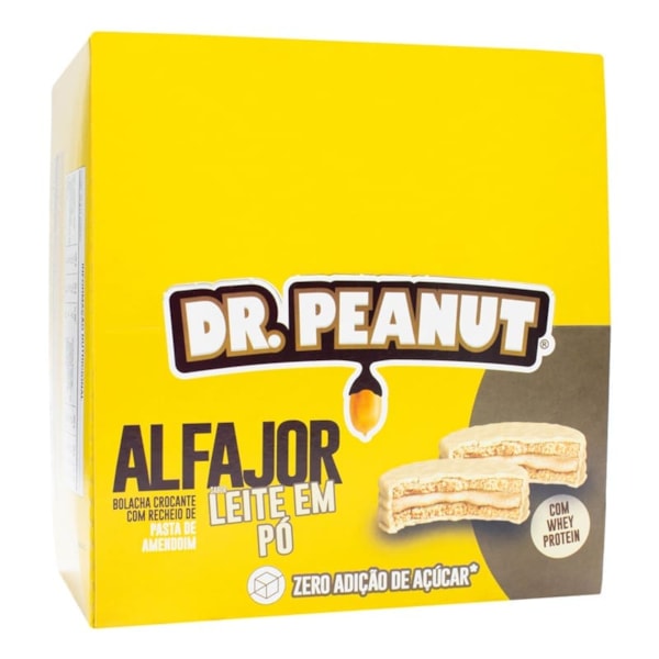 Alfajor Proteico Sabor Leite Em Pó Display 12X55g Dr Peanut