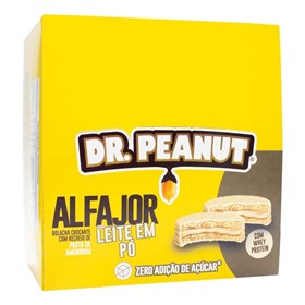 Alfajor Proteico Sabor Leite Em Pó Display 12X55g Dr Peanut - consumo moderado - Sem Açúcar - Sem Glúten - Sem Leite