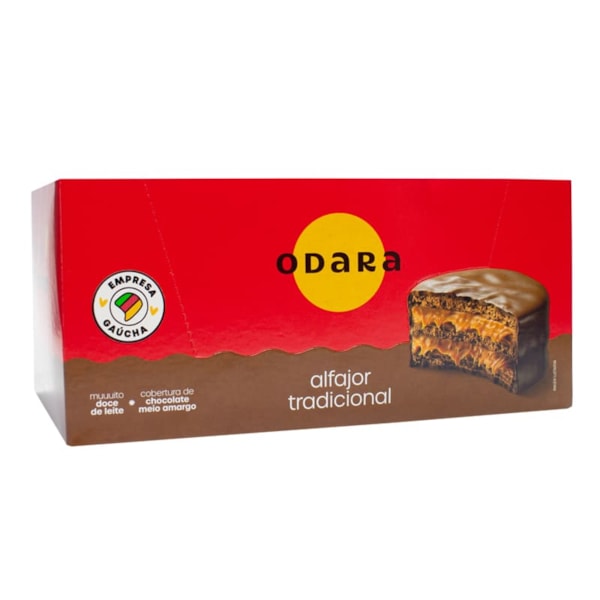 Alfajor Tradicional Ao Leite Display 12X65G Odara