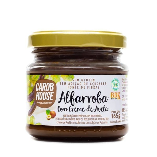 Alfarroba com Creme de Avelã 165g Carob House