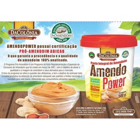 Amendo Power Pasta Integral de Amendoim Dacolônia 500g