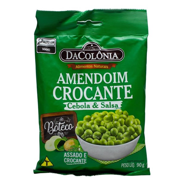 Amendoim Crocante Sabor Cebola E Salsa 90g Dacolonia - Atacarejo Saudável