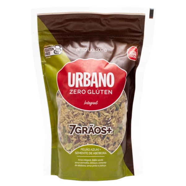 Arroz Integral 7 Grãos + Feijão Azuki + Semente De Abóbora 500g Urbano