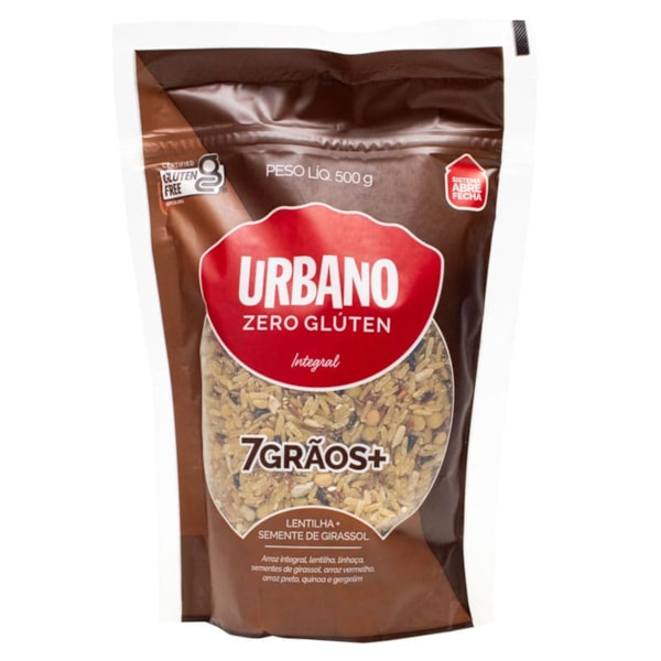 Arroz Integral 7 Grãos + Lentilha + Sementes De Girassol 500g Urbano