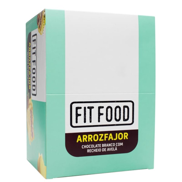 Arrozfajor C/ Recheio De Avelã Cob. C/ Chocolate Branco Zero Açúcar 12X26g Fit Food