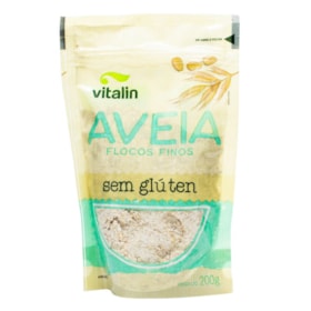 Aveia Em Flocos Finos Integral Sem Gluten 200g - Vitalin