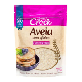 Aveia Em Flocos Finos S/ Glúten 200g Leve Croc