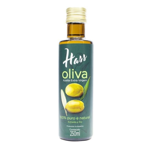 Azeite de Oliva 250ml Hass - ideal para consumo - Sem Glúten