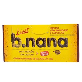 B.nana c/ Amendoim e Chocolate Escuro s/ Adição de Açúcar Display 12x30g – Beat