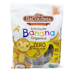 Bala de Banana Orgânica Zero 100g Dacolônia