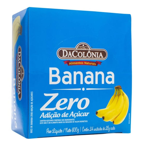 Banana Zero Adição De Açúcar Display 24X25g DaColônia