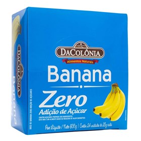 Banana Zero Adição De Açúcar Display 24X25g DaColônia