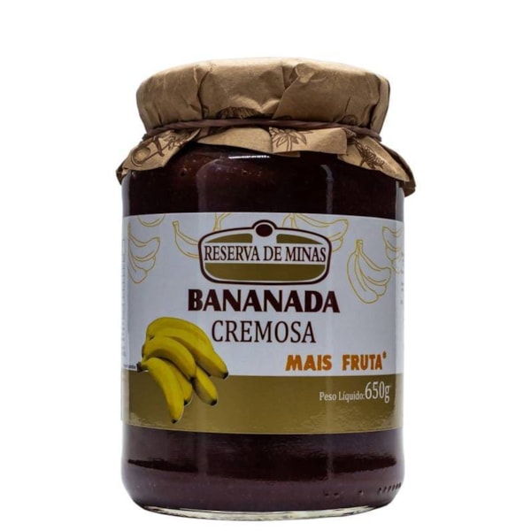 Bananada Cremosa 650g Reserva De Minas Sem Glúten