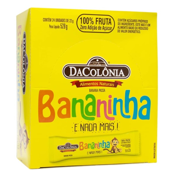 Banananinha Zero Adição De Açúcar Display 24X22g DaColônia