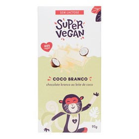 Barra Chocolate Branco Ao Leite De Coco 95g Super Vegan - ideal para consumo - Sem Lactose - Vegano