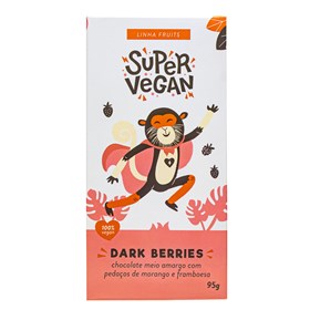 Barra Chocolate Meio Amargo Dark Berries 95g Super Vegan