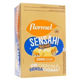 Barra De Amendoim Sensah Cookies N Cream Display 16X30g Flormel