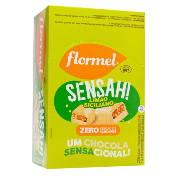 Barra De Amendoim Sensah Limão Siciliano Display 16X30g Flormel