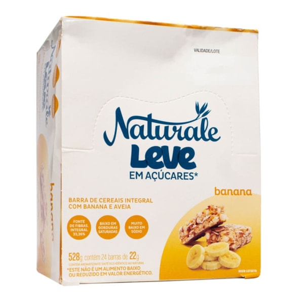 Barra de Cereal Naturale Banana Leve em  Açúcares 24x22g