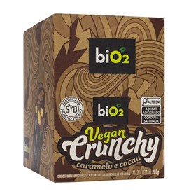Barra de Cereal Vegan Crunchy sabor Caramelo e Cacau Display 10x28g - BiO2