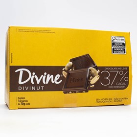 Barra De Chocolate 37% Divinut C/ Amendoim Display 16X70g Divine
