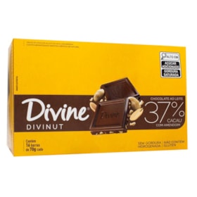 Barra De Chocolate 37% Divinut C/ Amendoim Display 16X70g Divine