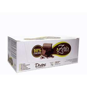 Barra de Chocolate 50% Cacau Zero Display 10x100g  Divine