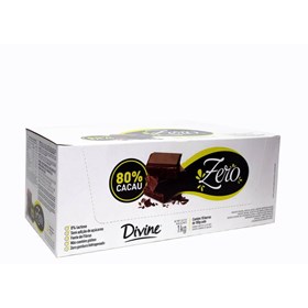 Barra de Chocolate 80% Cacau Zero Display 10x100g  Divine