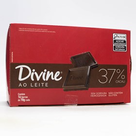 Barra De Chocolate Ao Leite 37% Cacau Display 16X70g Divine