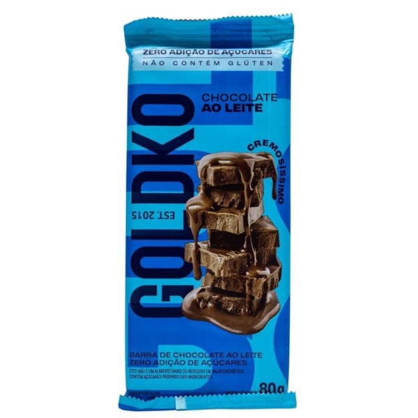 Barra de Chocolate Ao Leite 80g Goldko