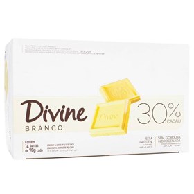 Barra de Chocolate Branco s/ Glúten Display 14x90g  Divine