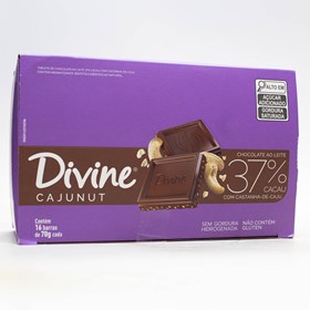 Barra De Chocolate Cajunut Display 16X70g Divine