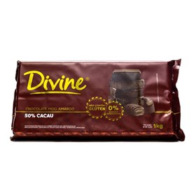 Barra de Chocolate Meio Amargo Embalado 1kg Divine
