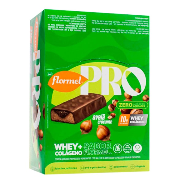 Barra De Proteína Avelã 12X35g Flormel