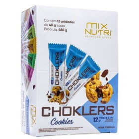 Barra De Proteína Choklers Sabor Cookies Display 12x40g Mix Nutri