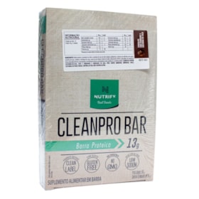 Barra De Proteína Cleanpro Bar Chocolate Nibs Display 10X65G Nutrify