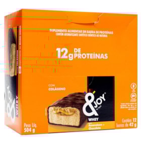 Barra De Proteína Com Amendoim E Cobertura De Chocolate Ao Leite Display 12X42G &Joy