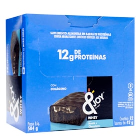Barra De Proteína Com Avelã E Cobertura De Chocolate Ao Leite Display 12X42G &Joy