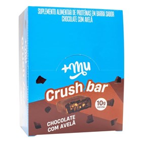 Barra De Proteína Crushbar Sabor Chocolate c/ Avelã Display 12X40g +Mu - consumo moderado - Sem Açúcar