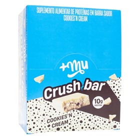 Barra De Proteína Crushbar Sabor Cookies'N Cream Display 12X40g +Mu - consumo moderado - Sem Açúcar