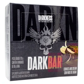 Barra de Proteína Darkness Whey sabor Cookies and Cream c/ Nibs Display 8x90g Integralmedica