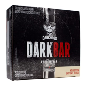 Barra De Proteína Darkness Whey Sabor Morango C/ Choco Branco Display 8X90G Integralmedica