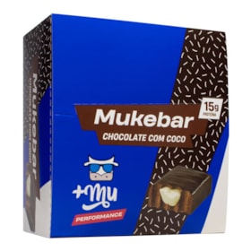 Barra De Proteína Mukebar Sabor Chocolate C/ Coco Display 12X60G +Mu Muke