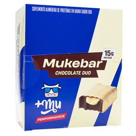 Barra de Proteína Mukebar Sabor Chocolate Duo Display 12x60g +Mu Muke